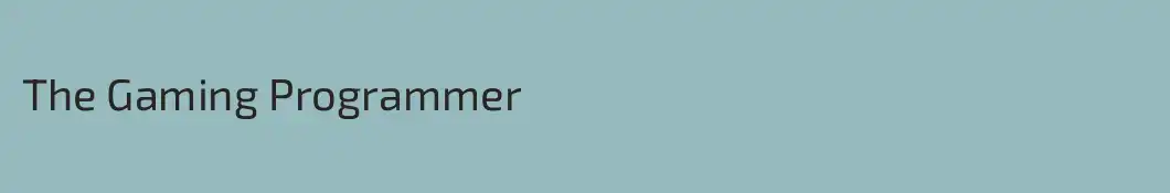 The Gaming Programmer